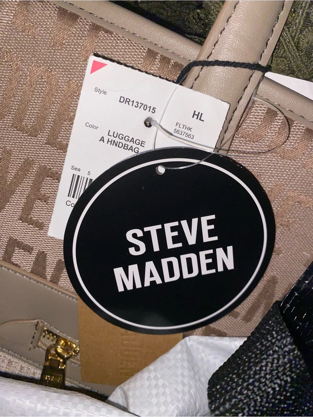 Steve Madden Tan Logo Tote Bag